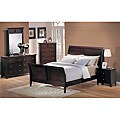 Contemporary King-size 5-piece Espresso Bedroom Set