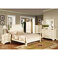 Transitional White Finish 4-piece Queen-size Bedroom Set