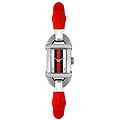 Gucci Women's 6800 Red Rubber Bangle Watch