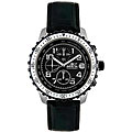 Invicta Men's Chronograph Black Leather Strap Watch