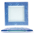 Turgla Frosted Glass Plate with Rim Design