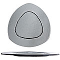 Turgla Charocoal Glass Triangular Starter/ Dessert Plate