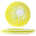 Turgla Clear/ Yellow Sun Glass Off-centered Plate
