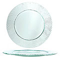 Turgla Glass Medium Grey Textured-rim Charger