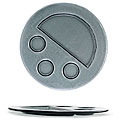 Turgla Glass 4-compartment Charcoal Serving Tray