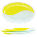 Turgla Glass Yellow/ Frosted Platter