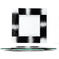 Turgla Glass Clear/ Black Dessert Plate