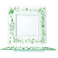 Turgla Glass Clear/ Jade Entree Plate