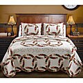 Embroidered Wedding Ring Quilt Set