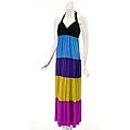 Wishes Women's Plus Size Colorblock Maxi Dress
