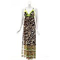 Wishes Women's Organic Print Multicolor Maxi Dress