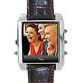 Nutec Digital Photo Album Black Crocodile Strap Watch