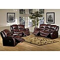 Brownstone Italian Leather Reclining Sofa, Loveseat and Chair