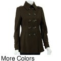 Miss Sixty Women's Double-breasted Wool Pea Coat