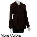 Miss Sixty Women's Double-breasted Wool Blend Coat
