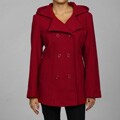 AK Anne Klein Women's Hooded Wool Coat