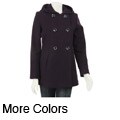 AK Anne Klein Women's Double-breasted Hooded Peacoat