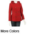 AK Anne Klein Women's Hooded Pea Coat