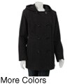 Anne Klein Plus Size Women's Double-breasted Hooded Coat