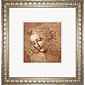 Leonardo Da Vinci 'Testa di Faniciulla Detta' Framed Art