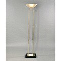 Brushed Steel/ Espresso Finish Floor Lamp
