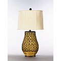 Wicker-finish Natural Table Lamp