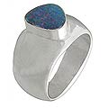Sterling Silver Opal 'Elegance' Band Ring (Indonesia)