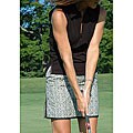 Golftini Women's Black and White Flower Skort