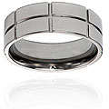 Titanium Grooved and Polished Ring