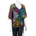 Allison Morgan Women's 3/4-sleeve Butterfly Print Top