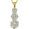 14k Gold 1/4ct TDW Diamond 3-stone-look Necklace (J-K, I2-I3)