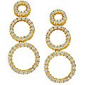 14k Gold 1/2ct TDW Diamond Triple-circle Earrings (G-H, I1)