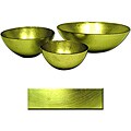 Textured Gold Glass Serving Bowls (Set of 3)