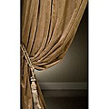 Signature Sand Velvet Double-wide Curtain Panel (96 in. x 84 in.)