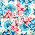 Kaleidoscope Pink/ Blue Pinwheel Quilt Block Kit