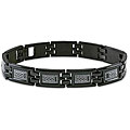 Black-plated Stainless Steel Men's Bracelet