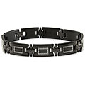 Black-plated Stainless Steel Men's Bracelet