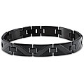 Black-plated Stainless Steel Men's Bracelet