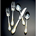 Yamazaki Cache Gold Accent  5-piece Flatware Place Setting