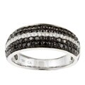 18k Gold 1ct TDW Black and White Diamond Ring (I-J, I1) (Size 6.75)