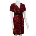 Tiana B. Women's Medallion Print Kimono-sleeve Dress