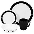 Corelle Livingware Urban Black 16-piece Dinnerware Set