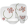 Corelle Square Pretty Pink 16-piece Dinnerware Set