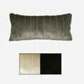 Faux Mink Fur Solid Channel Pillow