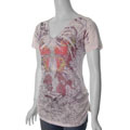California Bloom Women's Shirred Side Sublimation Top