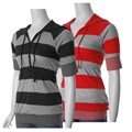 Derek Heart Junior's Striped High-waist Hooded Top