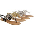 Bamboo by Journee Women's Studded Flat Sandals