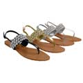 Sunny Feet by Journee Women's Studded Flat Sandal
