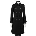 London Fog Women's Double-breasted Military Wool Walker