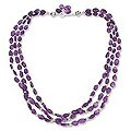 Amethyst 'Lilac Trio' 3-strand Necklace (India)